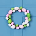 thumbnail image 1 of Northlight 10" Unlit Floral Stem Easter Egg Spring Grapevine Wreath - White/Green, 1 of 5