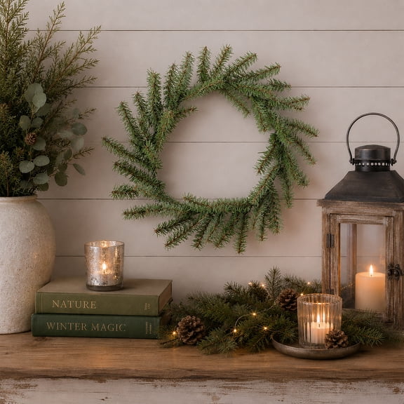 Northlight 10" Unlit Mini Pine Artificial Christmas Wreath