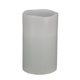 thumbnail image 1 of Northlight 10" White Battery Operated Flameless LED Lighted 3-Wick Flickering Wax Pillar Candle, 1 of 3