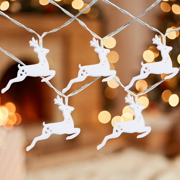 Northlight LED Leaping Reindeer Christmas Light Set - 3' Clear Wire - 15ct