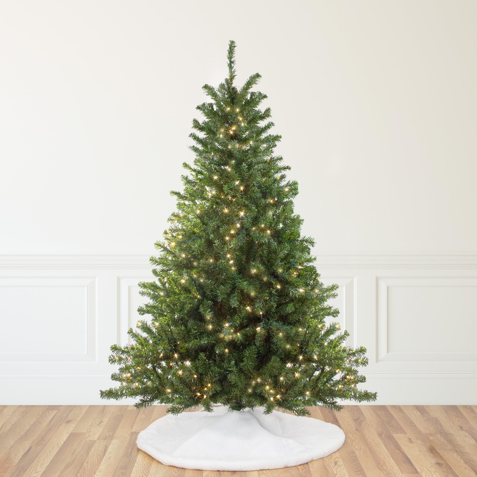 Northlight Clear Prelit Incandescent Green Artificial Canadian Pine Christmas Tree, 10'