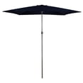 thumbnail image 1 of Northlight 10' x 6.5' Outdoor Patio Market Umbrella with Hand Crank - Blue, 1 of 1