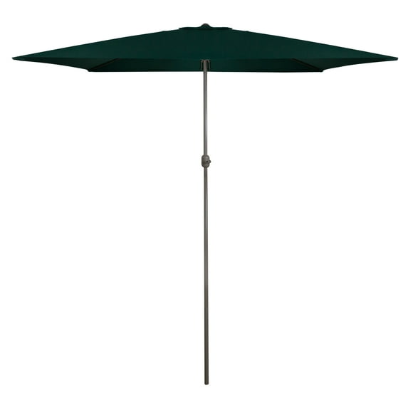 10ft x 6.5ft Outdoor Patio Market Umbrella with Hand Crank, Hunter Green