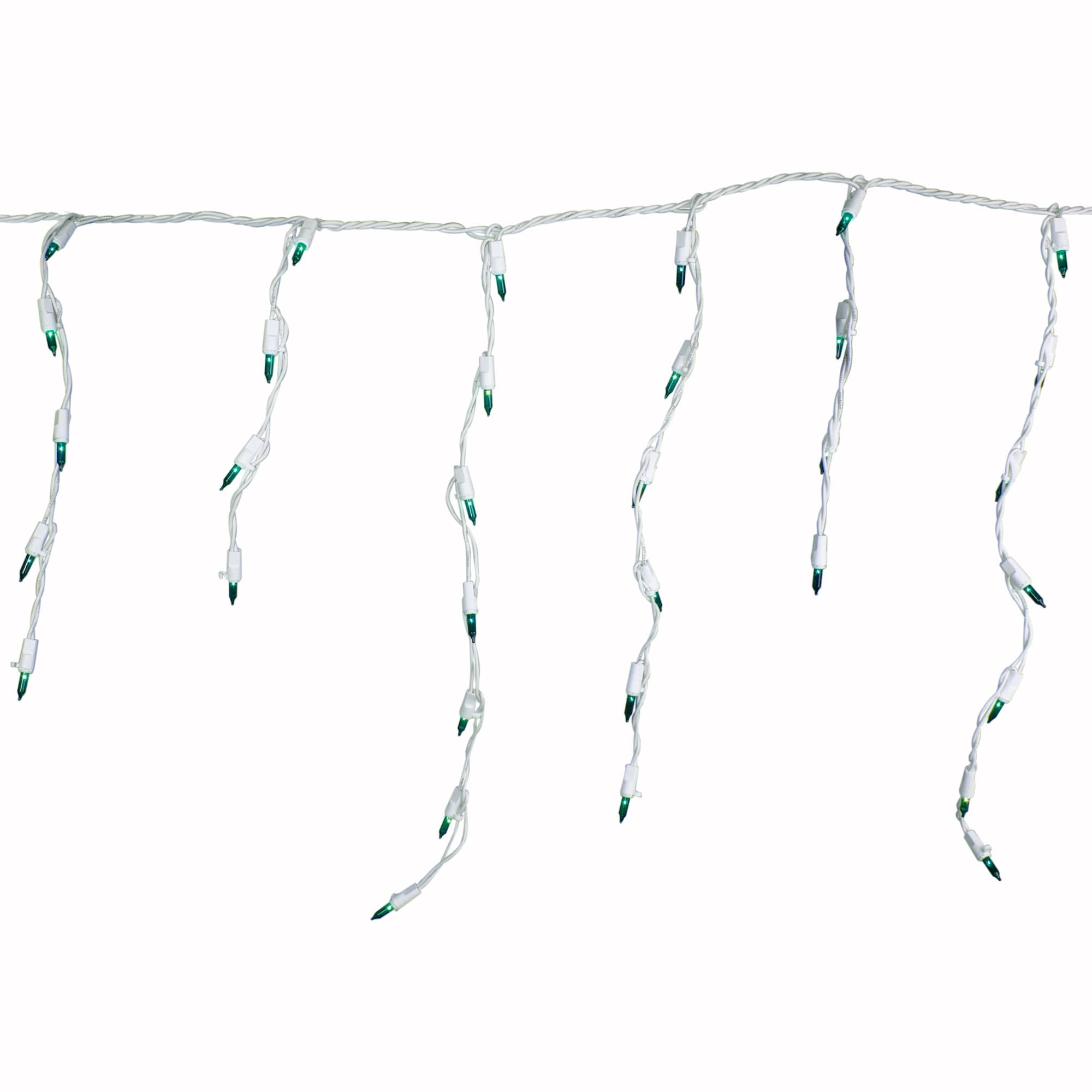 Northlight 100 Count Mini Icicle Christmas Lights - 3.5 ft White Wire - 3.5' Ivory