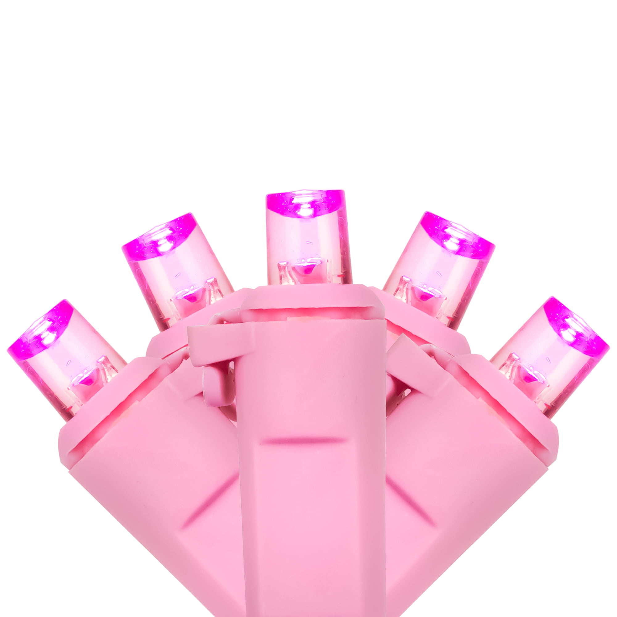 Northlight 100-Count Pink LED Wide Angle Christmas Lights, 33ft Pink