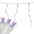 thumbnail image 1 of Northlight LED Wide Angle Icicle Christmas Lights - Purple - 5.5' White Wire - 100ct, 1 of 3