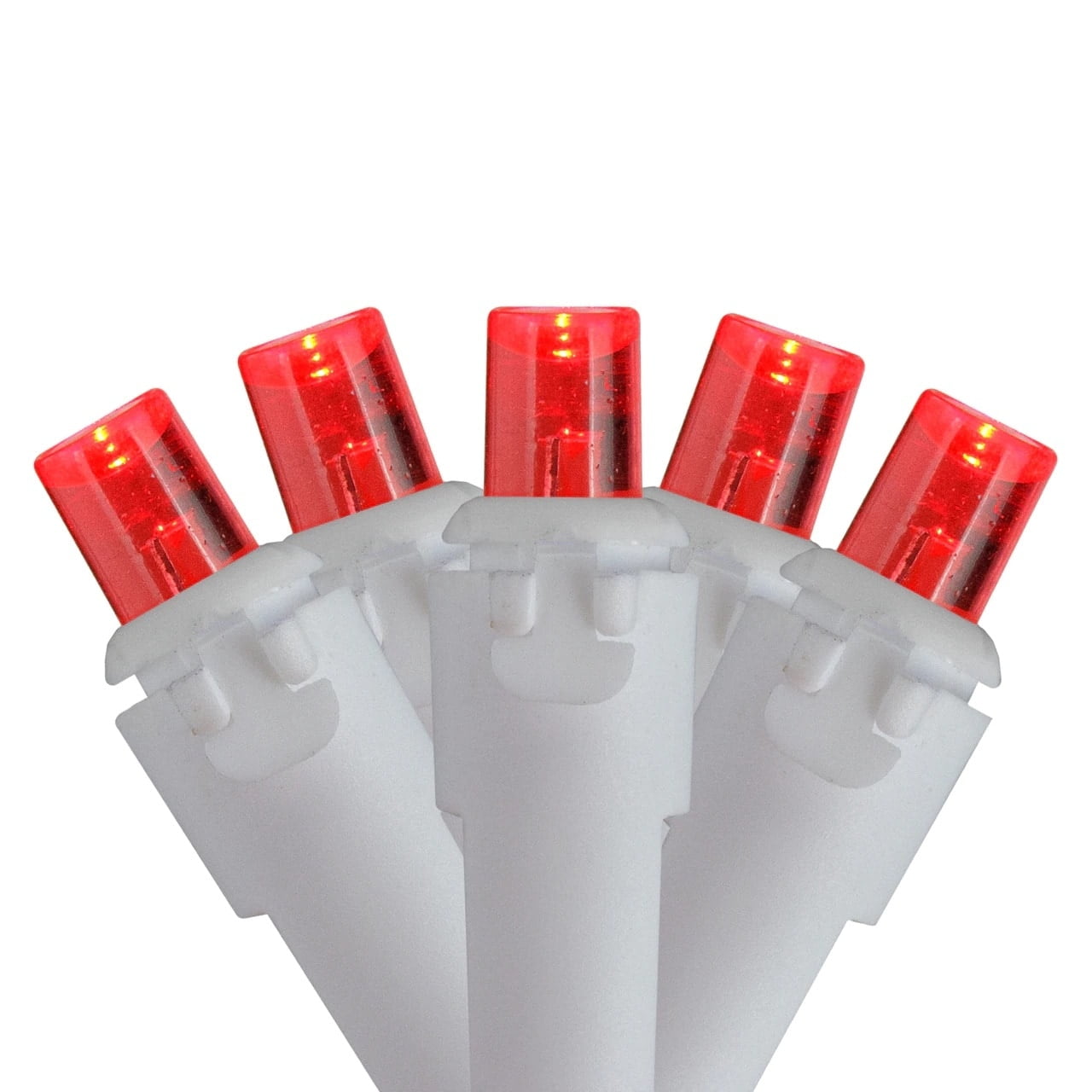 Northlight 100 Count Red LED Wide Angle Icicle Christmas Lights 5.5 ft White Wire - 5.5'