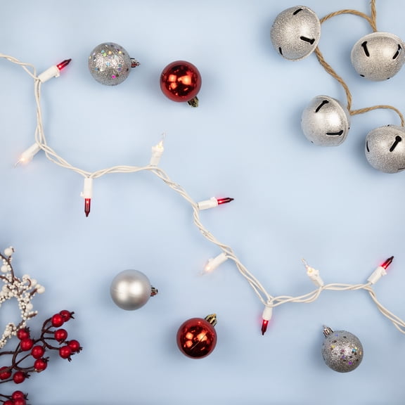 Northlight Mini Incandescent Christmas Lights - Red and Clear - 20.25' White Wire - 100ct