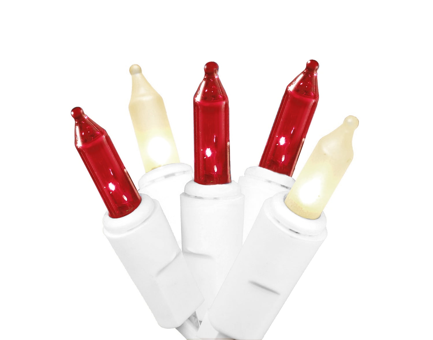 Northlight 100Count Red and Frosted Clear Mini Christmas Light Set, 20