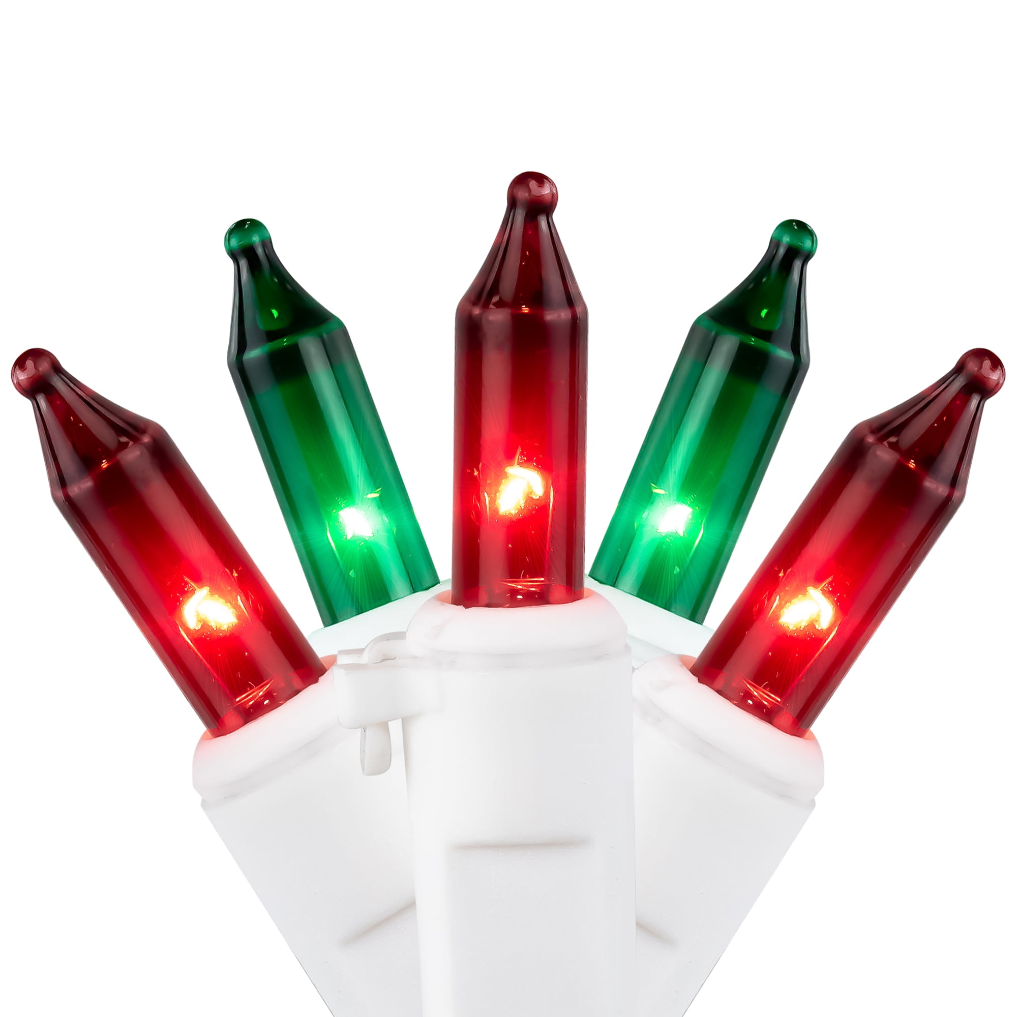 Northlight 100Count Red and Green Mini Christmas Lights 28.8ft