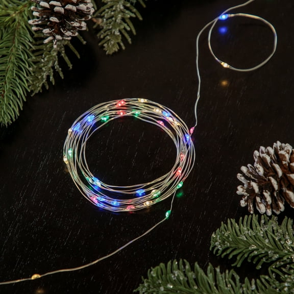 Northlight LED Micro Fairy Christmas Lights  - Multi-Color - 16' Copper Wire - 100ct