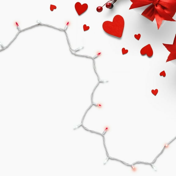 Northlight 100ct LED Mini Christmas String Lights Red/White - 33' White Wire