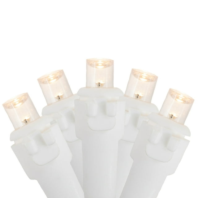 Northlight 100ct LED Wide Angle Christmas Lights Warm White 33' White Wire