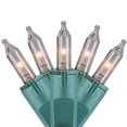 thumbnail image 1 of Northlight 100ct Perm-O-Snap Mini Christmas Lights Clear - 49.3' Green Wire, 1 of 3