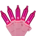 Northlight 100ct Pink Mini Christmas Light Set, 20ft Pink Wire