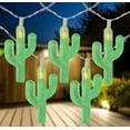 thumbnail image 1 of Northlight 10ct Battery Operated Cactus Summer LED String Lights Warm White - 4.5' Clear Wire, 1 of 5