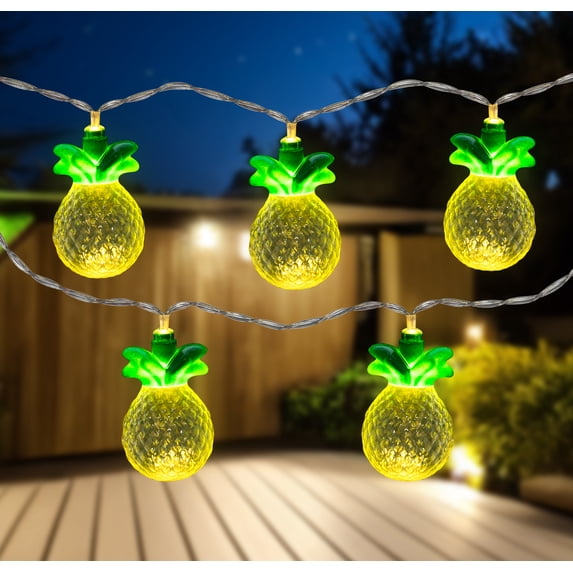 Northlight LED Pineapple Indoor Outdoor Patio Light Set - 4.5' Clear Wire - 10ct