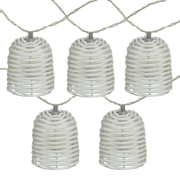 Avon Battery Operated LED Lantern Patio Lights - 5.75' White Wire - 10ct