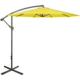 thumbnail image 1 of Northlight 10ft Offset Outdoor Patio Umbrella with Hand Crank, Yellow, 1 of 5