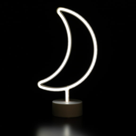 Northlight LED Crescent Moon Neon Table Light - 11.5"