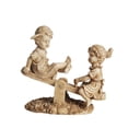 thumbnail image 1 of Northlight 11.5" Boy and Girl Playing on Seesaw Outdoor Patio Garden Statue - Brown, 1 of 2