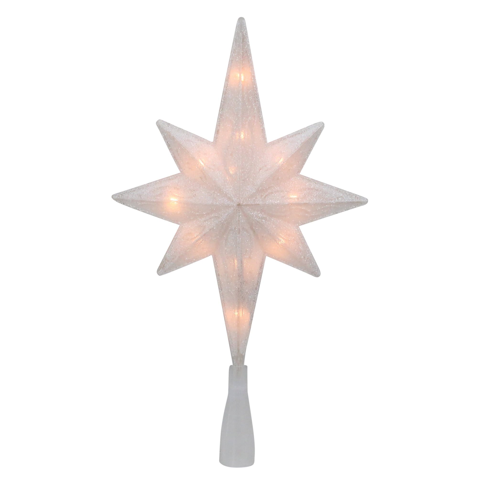 Northlight 11" Lighted Frosted Clear and Rose Gold Bethlehem Star