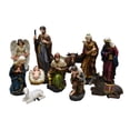 thumbnail image 1 of 11-Piece Brown and Blue Holy Family and Three Kings Inspirational Religious Christmas Nativity Set 17.25", 1 of 2