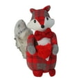 thumbnail image 1 of 11" Red and Gray Plaid Fox Holding Heart Christmas Tabletop Figurine, 1 of 3