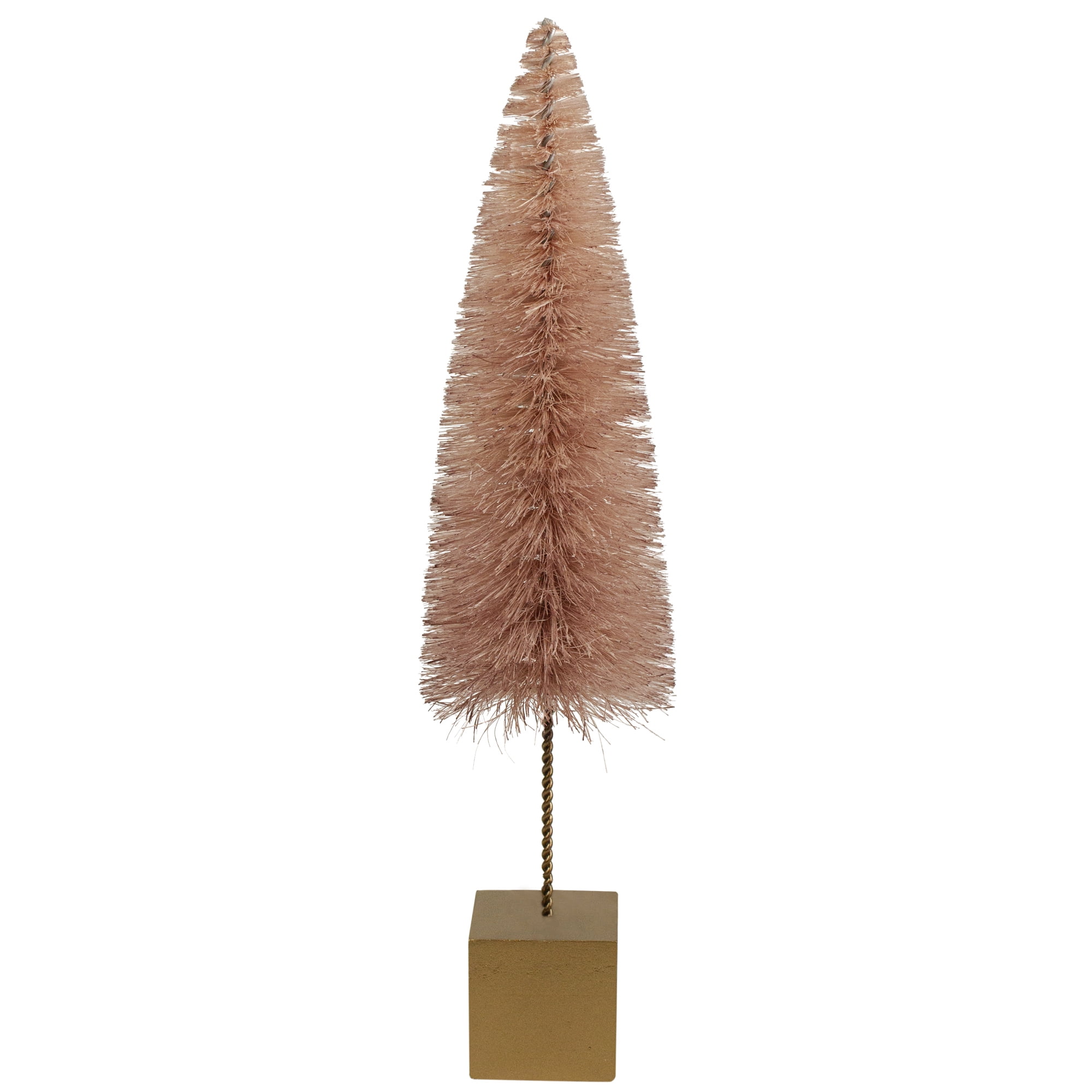 Melrose International Bottle Brush Tree with Mini LED Lights, 11 and 14  Inches (Set of 4)