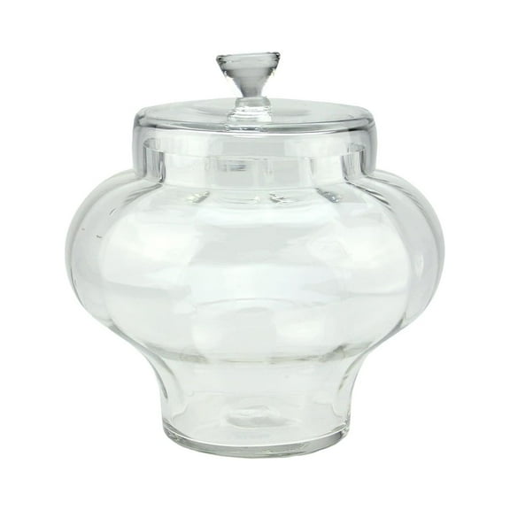 Northlight 11" Transparent Finial Glass Dish with Lid - Clear