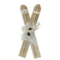 thumbnail image 1 of Northlight 12.5" Brown Ski with White Pine Sprigs Christmas Decoration, 1 of 2