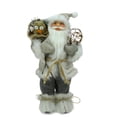thumbnail image 1 of Northlight 12.5" White and Gray Standing Santa with Snowshoes Christmas Tabletop Figurine, 1 of 1