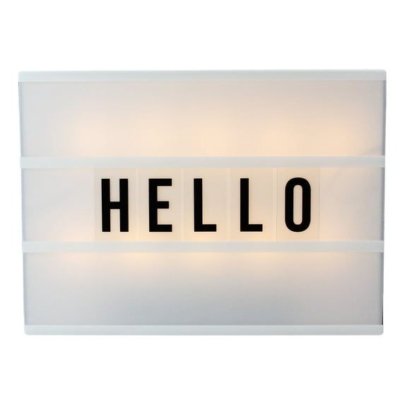 Northlight 12" Battery Operated LED Lighted A4 Light Box with Letters and Numbers