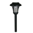 thumbnail image 1 of 12" Black Lantern Solar Light with White LED Light and Lawn Stake, 1 of 3