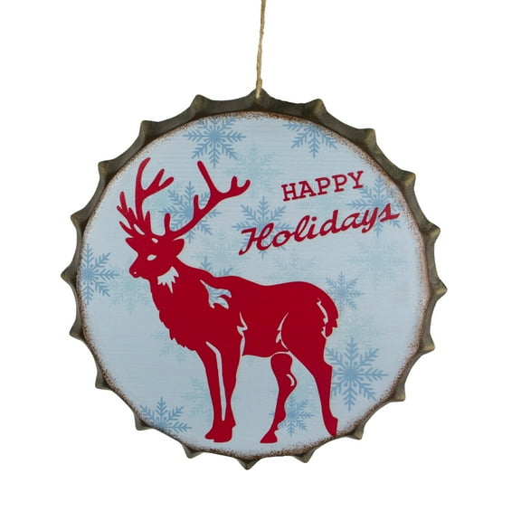 Northlight 12" Blue and Red Happy Holidays Christmas Wall Decor