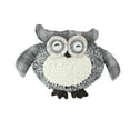 thumbnail image 1 of 12" Charming Gray Plaid Owl w/ Textured Ivory Plush Table Top Christmas Figure, 1 of 2