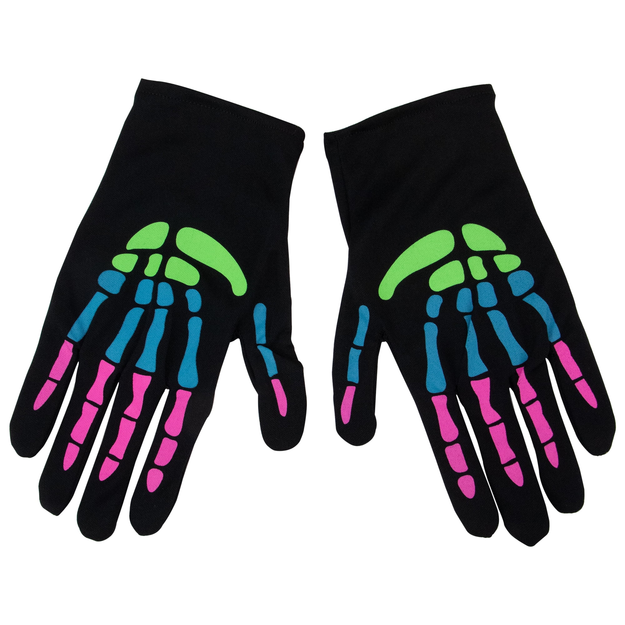 Northlight 12" Colorful Skeleton Halloween Gloves Costume Accessory