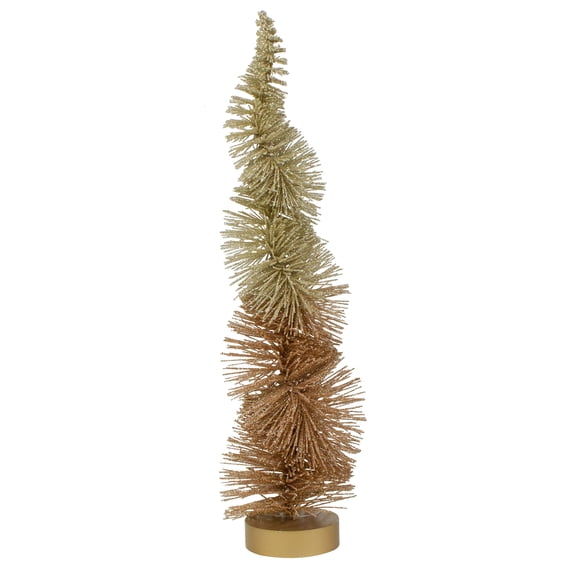 Northlight 12-Inch Gold Glittered Spiral Sisal Christmas Tree Tabletop Decoration