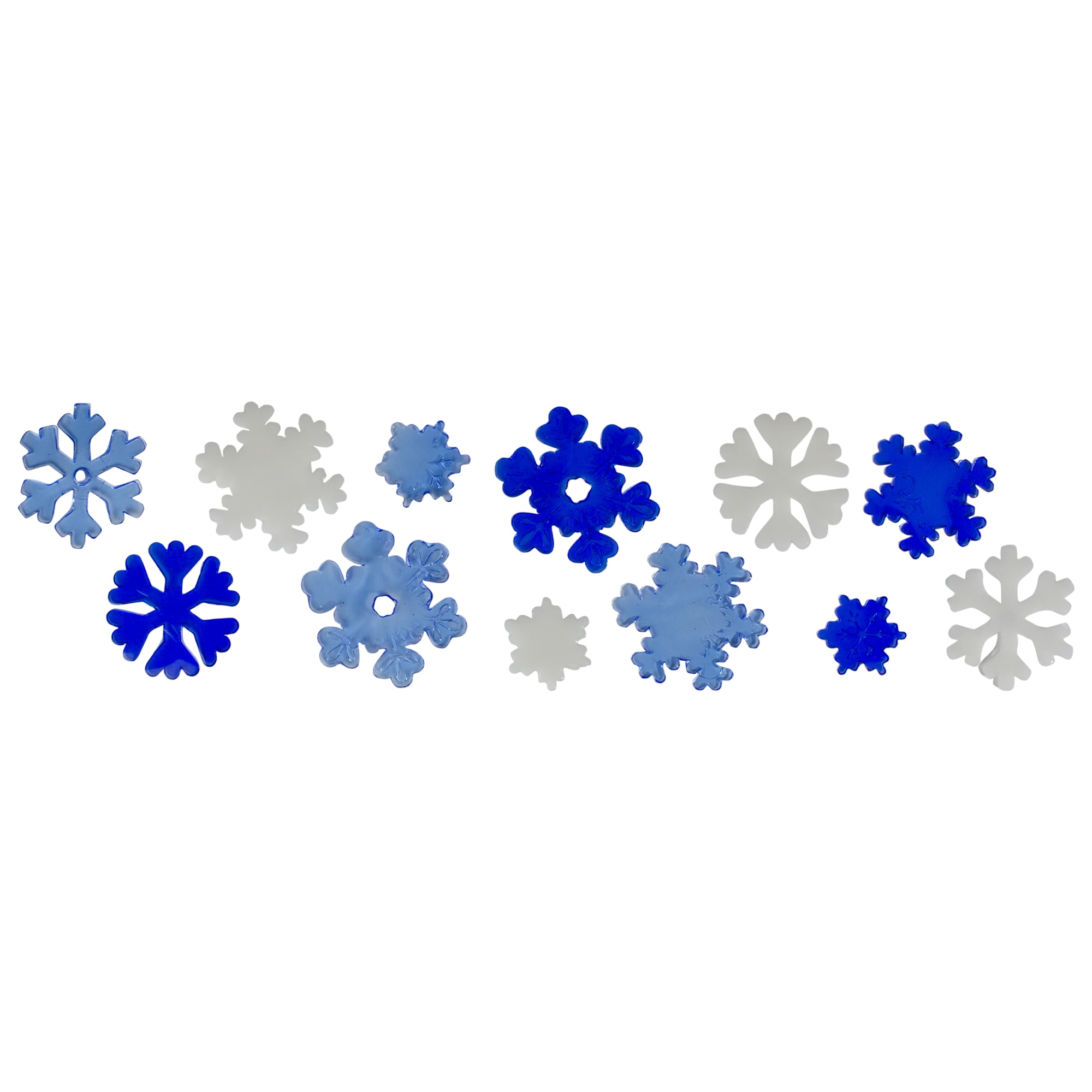 GALPADA 50pcs Snowflake Window Clings Christmas Blue Sticker Luminous  Snowflake Wall Decals Fluorescent Snowflake Stickers for Kids Christmas  Wall