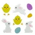 thumbnail image 1 of Northlight 12-Piece Bunnies and Chicks Easter Spring Gel Window Clings, 1 of 2