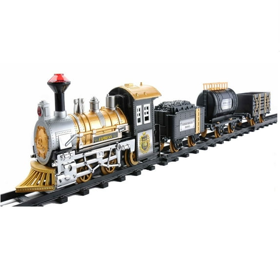 12-Piece Fast Forward Battery Operated Lighted and Animated Classic Train Set with Sound