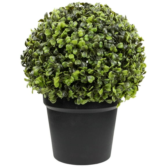 Northlight Potted Artificial Boxwood Ball Spring Plant - 12"