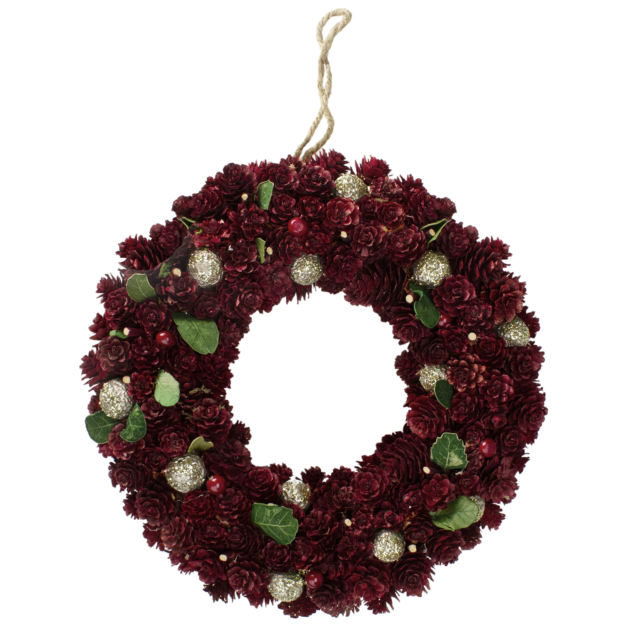Northlight 12" Red Pine Cone and Berry Artificial Christmas Wreath ...
