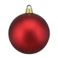 thumbnail image 1 of Northlight 12" Shatterproof Matte Christmas Ball Ornament - Red, 1 of 4