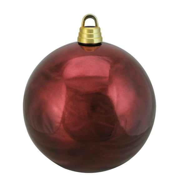 Northlight 12" Shatterproof Shiny Christmas Ball Ornament - Burgundy