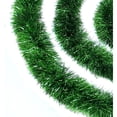 thumbnail image 1 of Northlight 12' Soft and Sassy Green Christmas Tinsel Garland - Unlit, 1 of 2