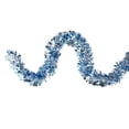 thumbnail image 1 of Northlight 12' x 4" Unlit Silver/Icy Blue Wide Cut Shiny Tinsel Christmas Garland, 1 of 4