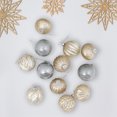 thumbnail image 1 of Northlight Mercury Glass Style Glass Christmas Ornament Set - 3" - Silver and Champagne - 12ct, 1 of 9