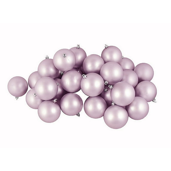 Northlight 12ct Shatterproof Matte Christmas Ball Ornament Set 4" - Lavendar