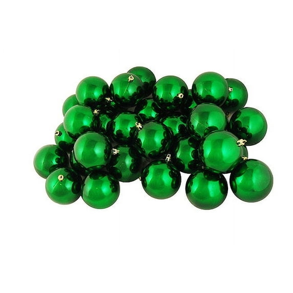 12ct Shiny Xmas Green Shatterproof Christmas Ball Ornaments 4" (100mm)